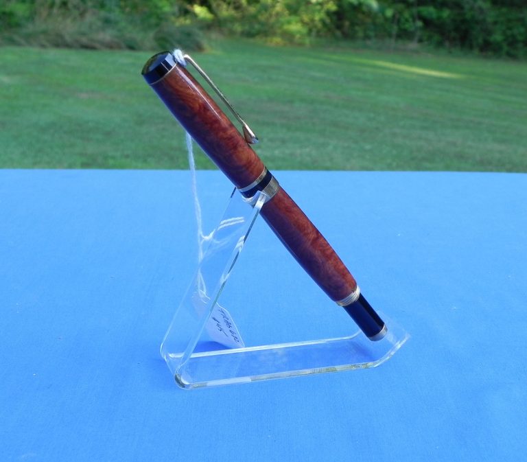 Amero fountain pen in amboyna burl. One of our favorite sellers.