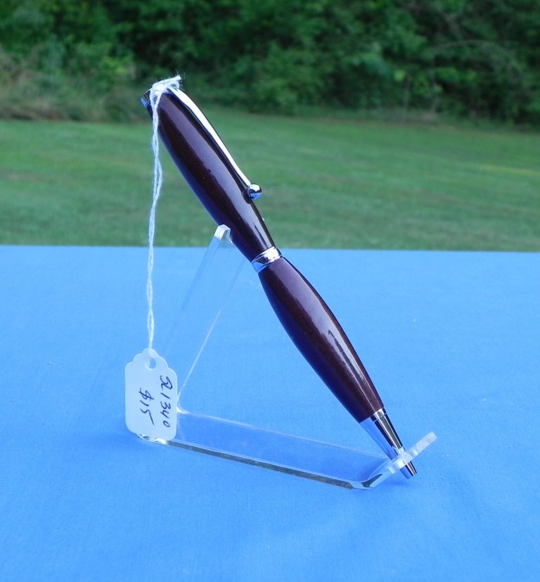 Slimline pens are an inexpensive favorite. This one has ebony as the wood body.