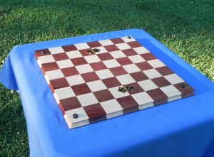 Back of folding chess boards