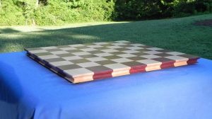 Low edge of chess board shows edge detail.